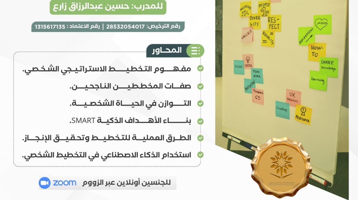 الاعلان عن دورة التخطيط الإستراتيجي الشخصي 1447